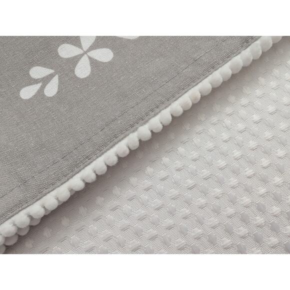 NWT! TRUE LIVING! GRAY & WHITE TABLE RUNNER, "HOME SWEET HOME!" 13" X 68" - Picture 7 of 9